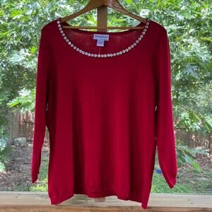Northstyle Women's Red Scoop Neck Pullover Sweater Size 1X. NWOT